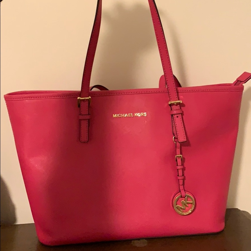 Michael Kors pink leather purse